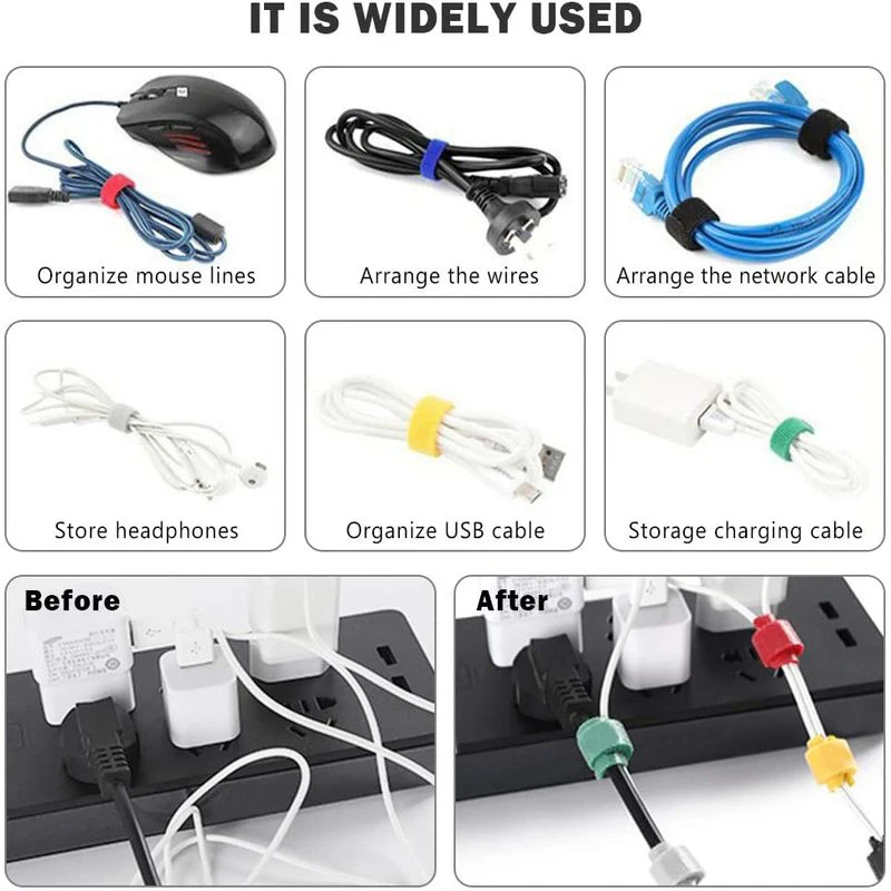 1/2/3pcs Reusable 5M Cable Org - Cable Velcro Strap review and price