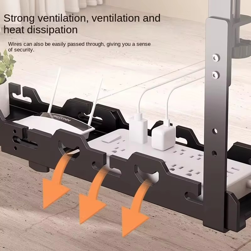 Under-Desk Metal Tray for Cabl - Desk Setup Living Room review and price