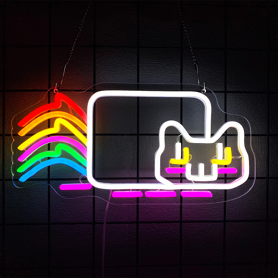 Rainbow Cat LED Neon Sign, USB - Ambient Light Bar Usb review and price