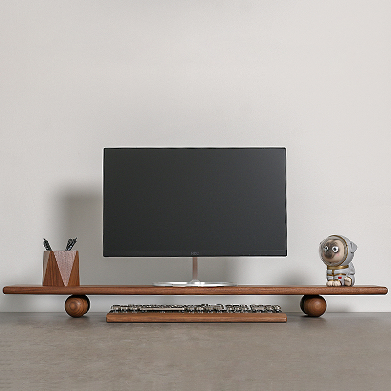 Natural Wood Desktop Riser Dua - Desk Setup Living Room review and price