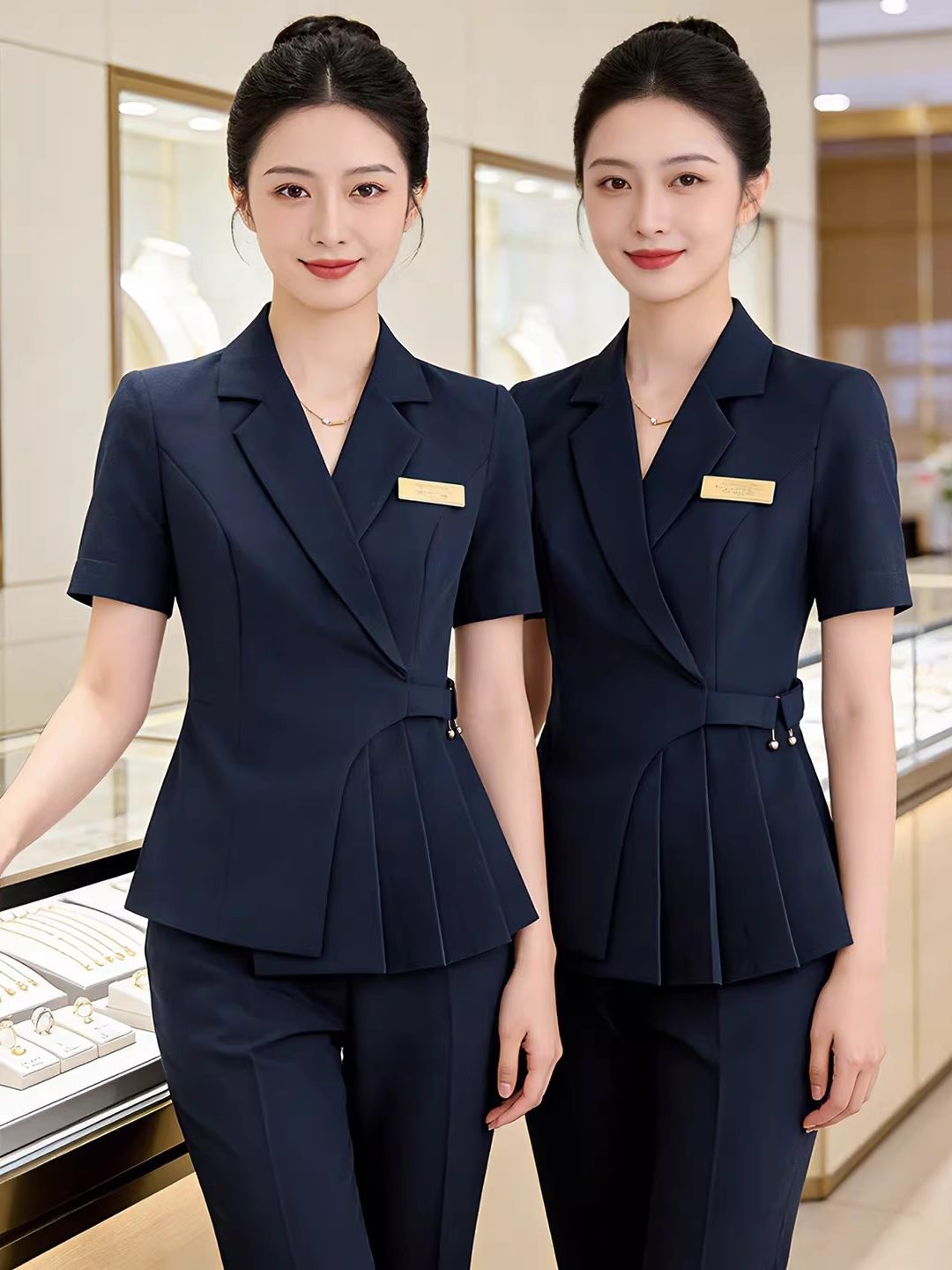 Gray Short Sleeve Suit Set Wom - Jewelry Desk Setup review and price