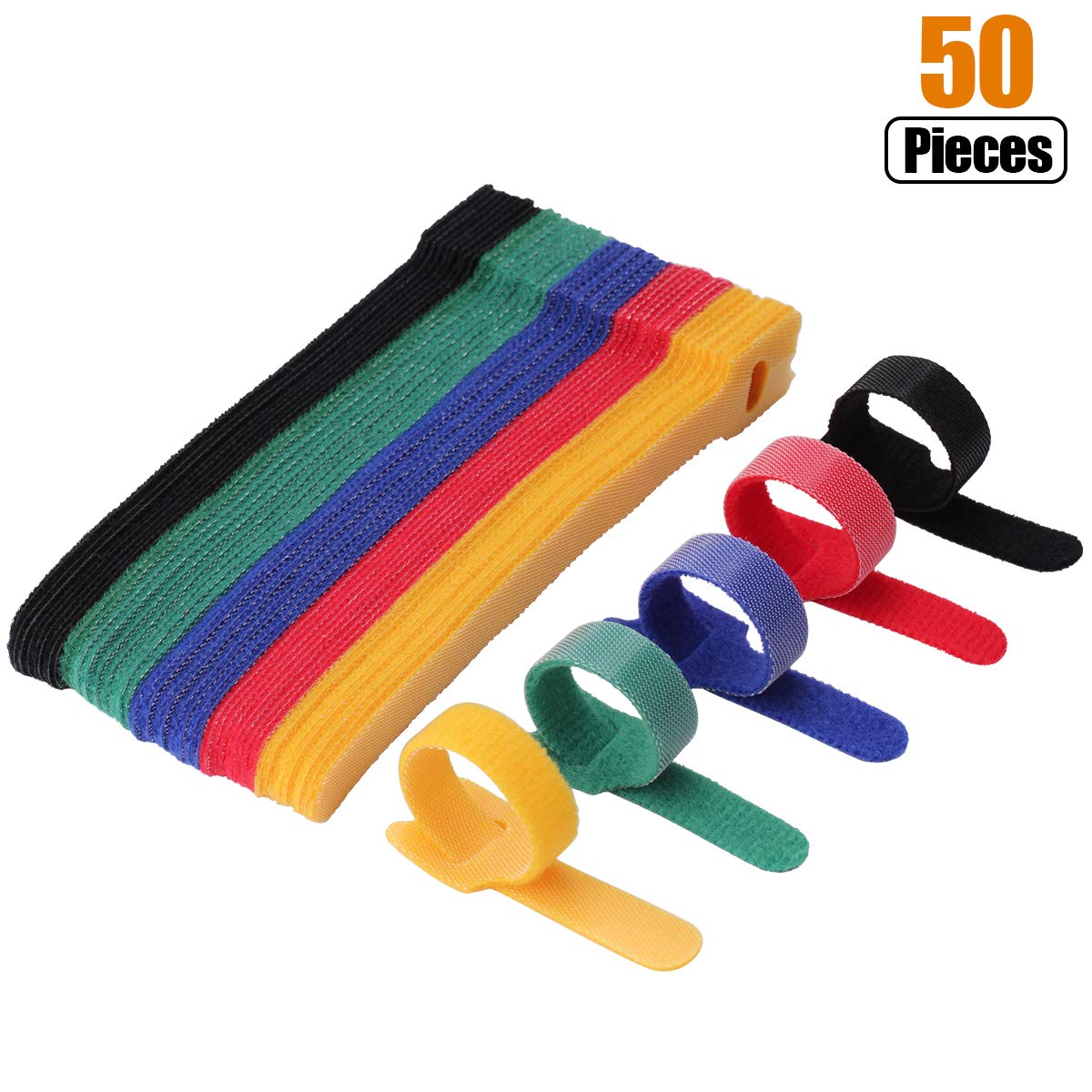50pcs 12*150-300mm T-type Velc - Cable Velcro Strap review and price