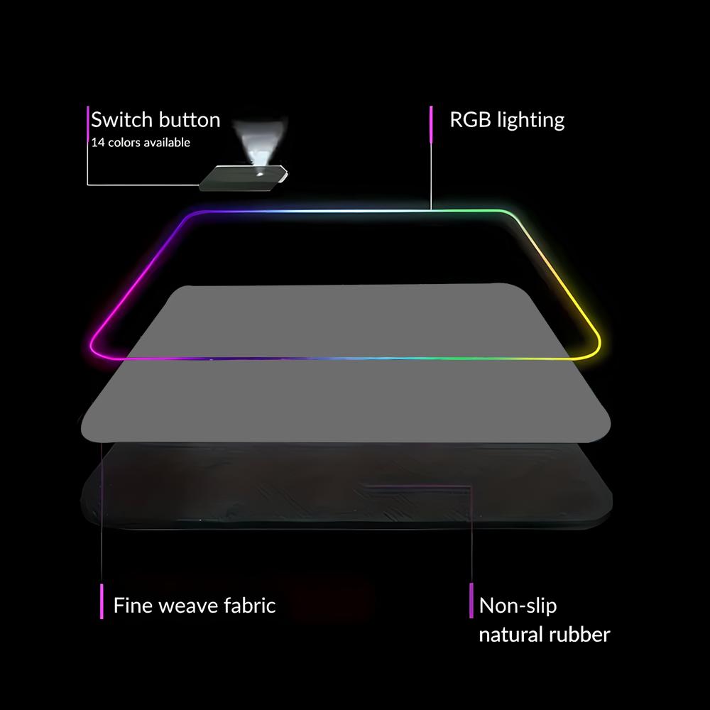 RGB HD Solid Color Gaming Mous - Desk Setup With Keyboard Tray review and price