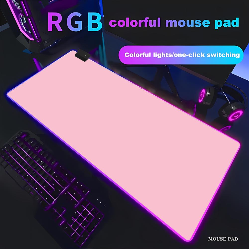 RGB HD Solid Color Gaming Mous - Desk Setup With Keyboard Tray review and price