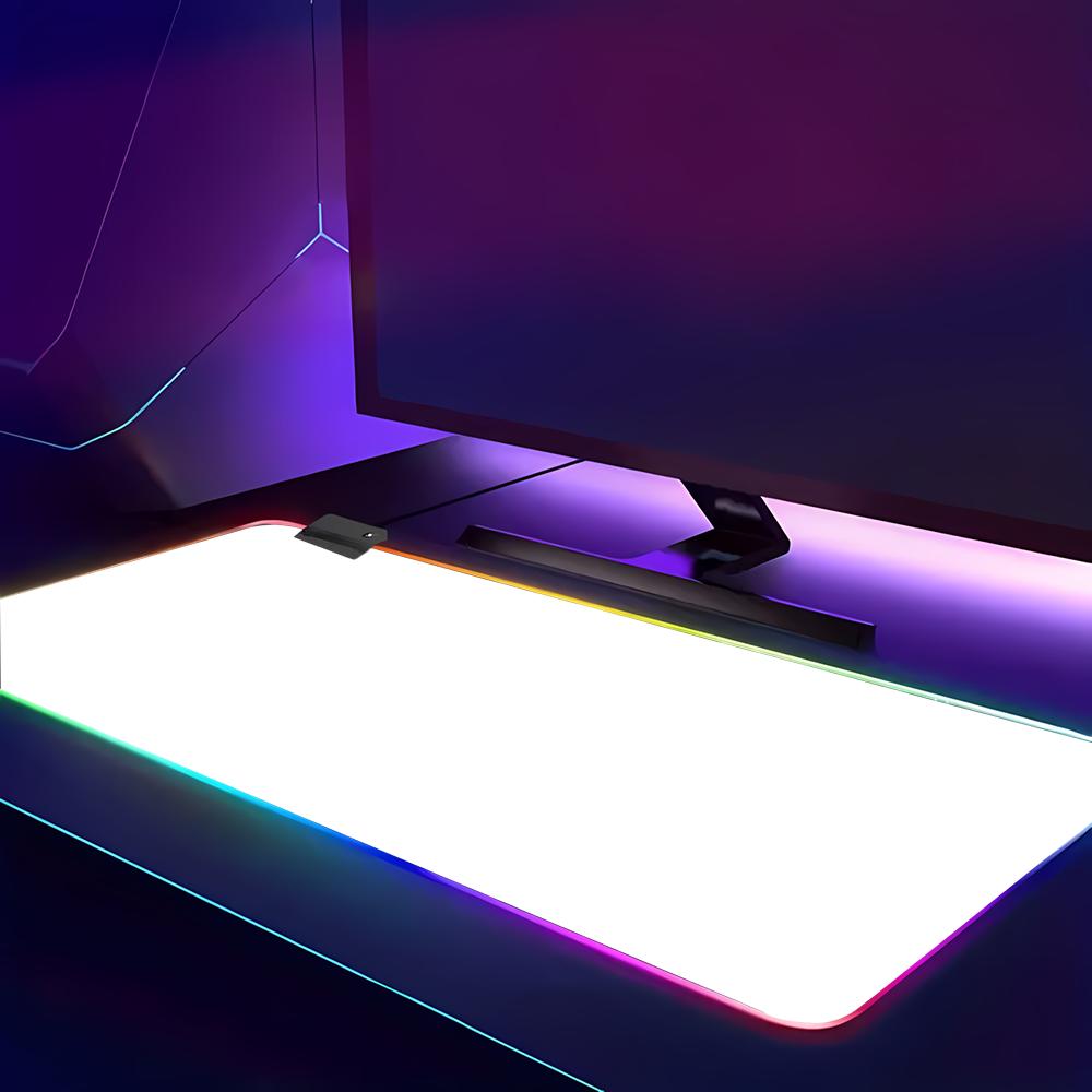 RGB HD Solid Color Gaming Mous - Desk Setup With Keyboard Tray review and price