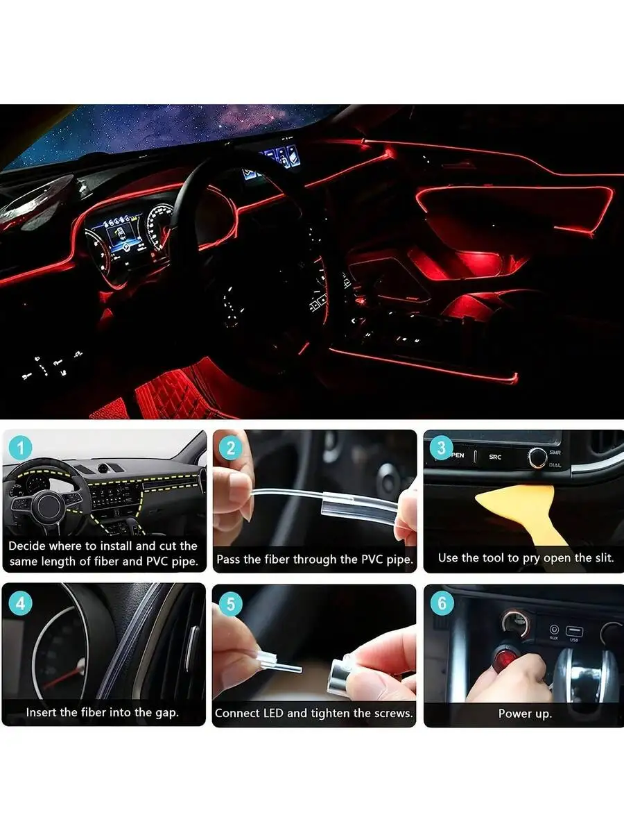 Car Interior Lights, USB Car L - Ambient Light Bar Usb review and price