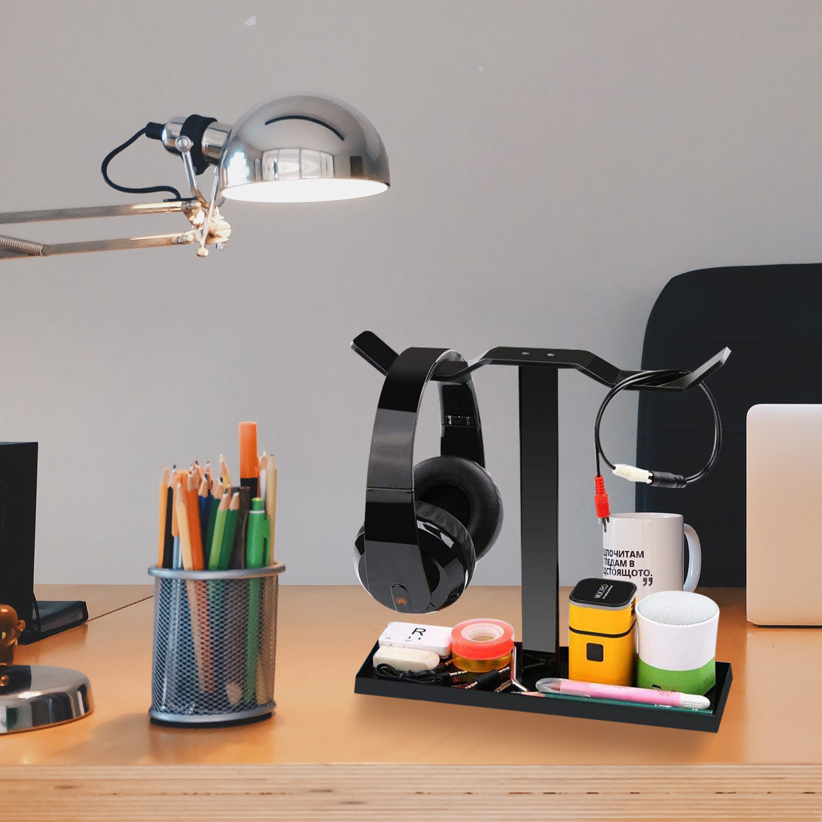 Premium Acrylic Headphone Hold - Desk Setup Headphones review and price