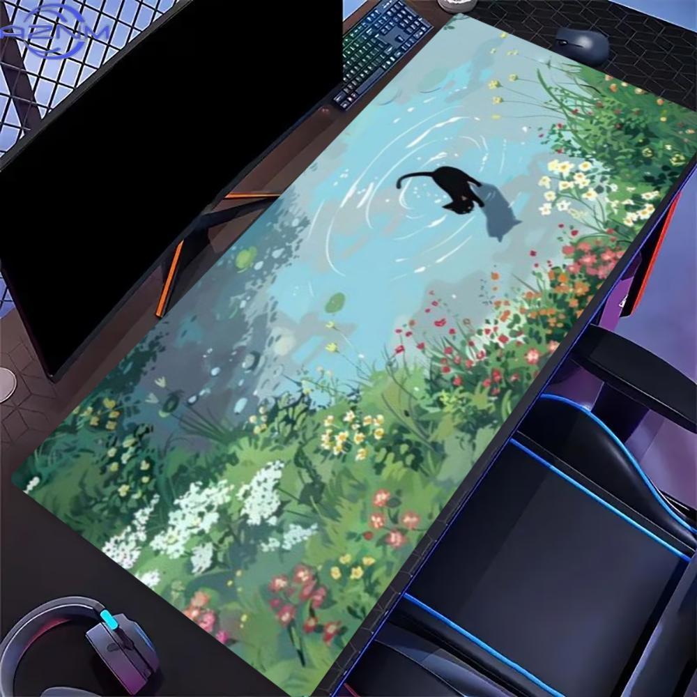 Cute Floral Cat Large Extended - Desk Setup Gaming And Work review and price