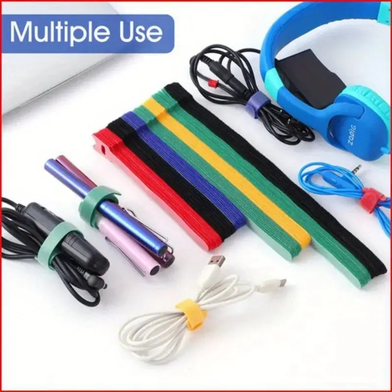30Pcs Multicolor Reusable Velc - Cable Velcro Strap review and price