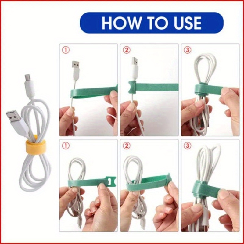 30Pcs Multicolor Reusable Velc - Cable Velcro Strap review and price