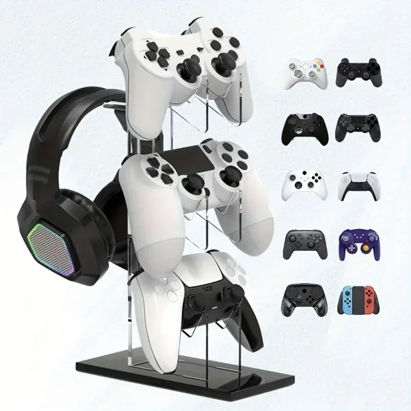Game Storage Rack 3 Tier Contr - Desk Setup Headphones review and price