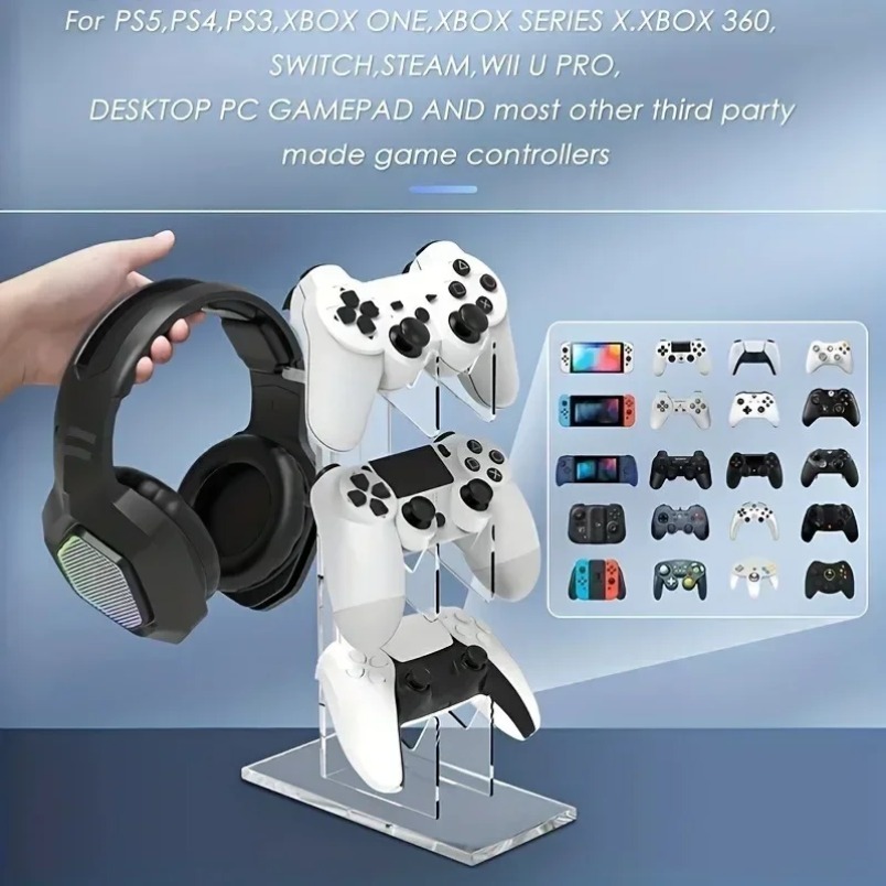 Game Storage Rack 3 Tier Contr - Desk Setup Headphones review and price