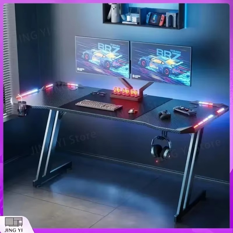 Gaming Desk with LED Lights Ca - Desk Setup Headphones review and price