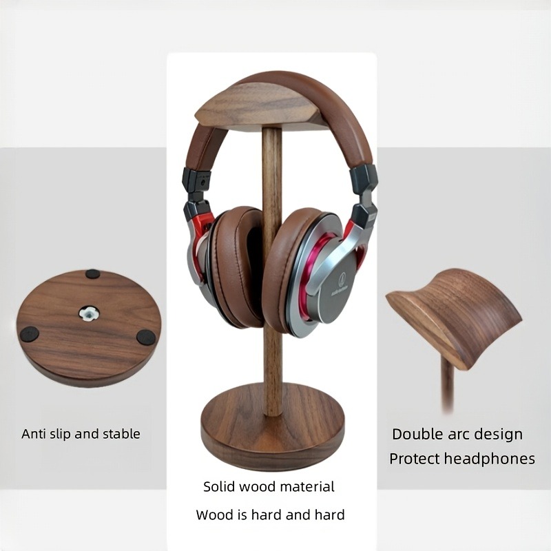 PGY Wooden Headphone Stand Erg - Desk Setup Headphones review and price