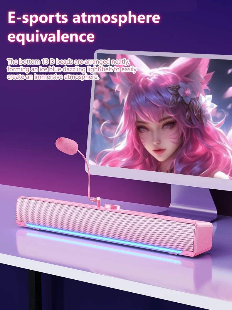 SADA V-196 Gaming Sound Bar Sp - Ambient Light Bar Usb review and price
