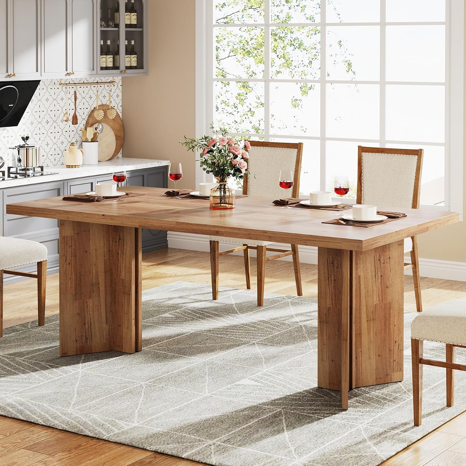 Large Rectangular Wood Dining  - Desk Setup Living Room review and price